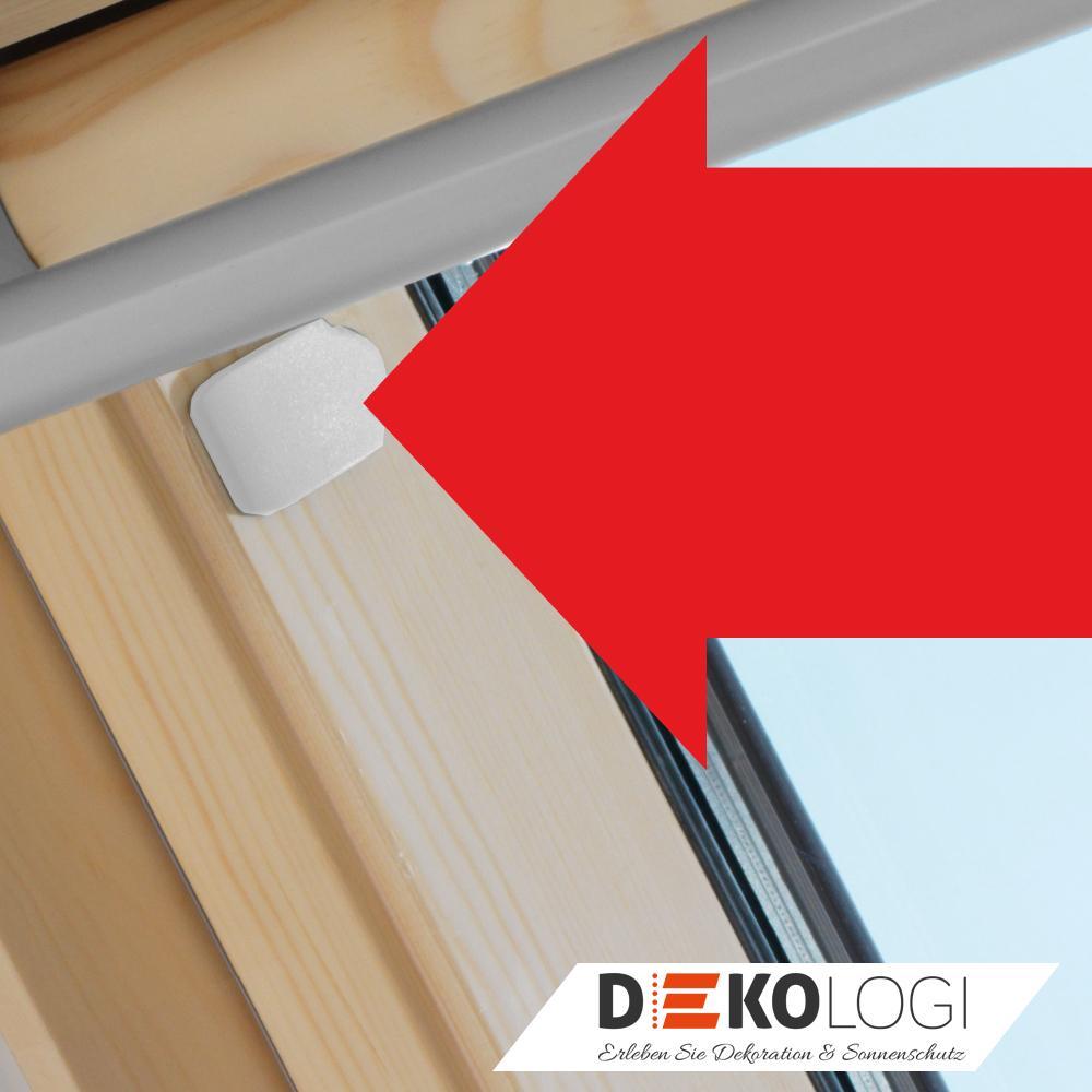 Weiße Seitenschienen VELUX Original-Verdunkelungsrollo für VELUX Dachfenster 
