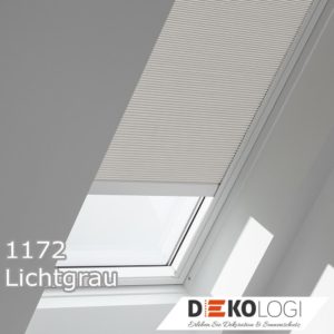 Original Velux Wabenplissee solarbetrieben in 1172 Lichtgrau