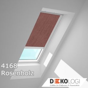 Original solarbetriebenes Velux Rollo RSL 4168 Rosenholz