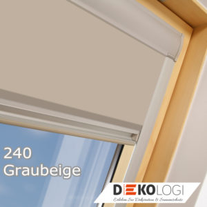 Verdunkelungsrollo mit Schienen Dekor 240 Graubeige