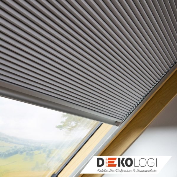 Fakro Wabenplissees mit Schienen in grau APF