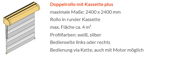 Produktbild Wandmontage Doppelrollo nach Maß ohne Bohren