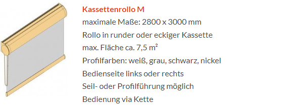 Kassettenrollos blickdicht M