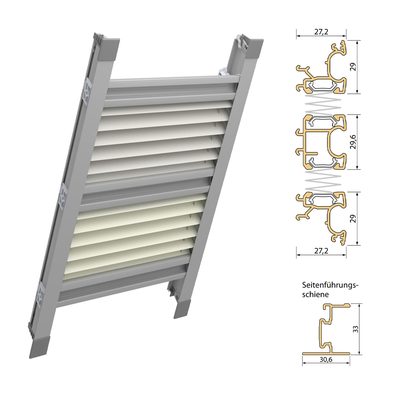 Dachfenster-Plissee E Comfort DF30 mit zwei Stoffen
