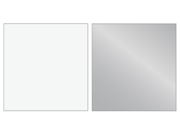 Schienen und Profile in Weiß und Silber