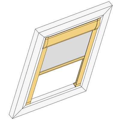 Dachfenster-Rollo mit Seitenschienen