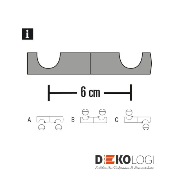 Adapter für Chicago Deckenträger – Schwarz-Matt