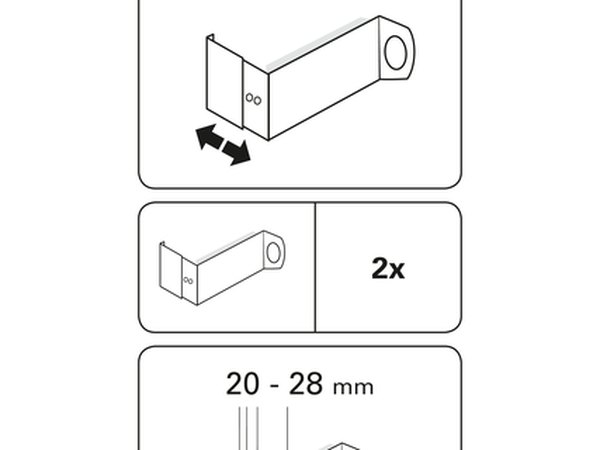 Adapter für Spannvitrage Montage