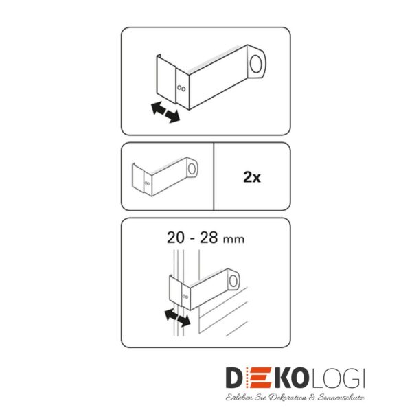 Adapter für Spannvitrage – Weiß