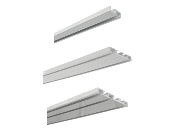 Aluminium-Vorhangschiene 7 mm in Weiß