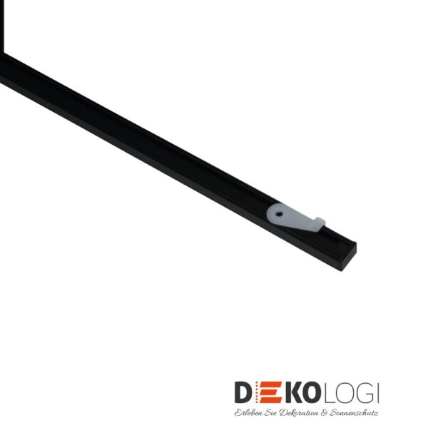 Aluminium-Vorhangschienen Set Lucy 1-Lauf – Schwarz-Matt