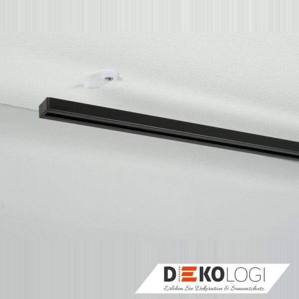Aluminium-Vorhangschienen Set Lucy 1-Lauf – Schwarz-Matt