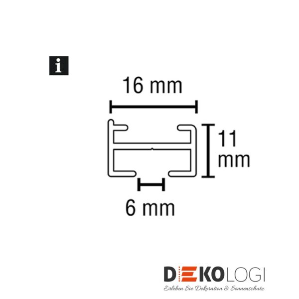 Aluminium-Vorhangschienen Set Lucy 1-Lauf – Silber