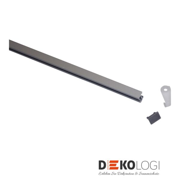 Aluminium-Vorhangschienen Set Lucy 1-Lauf – Silber