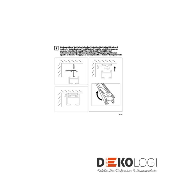 Aluminium-Vorhangschienen Set Lucy 1-Lauf – Silber