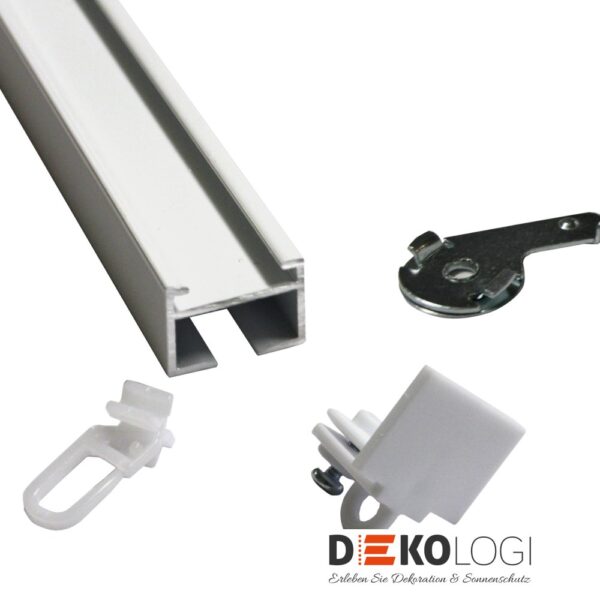 Aluminium-Vorhangschienen Set Luna 1-Lauf – Weiß
