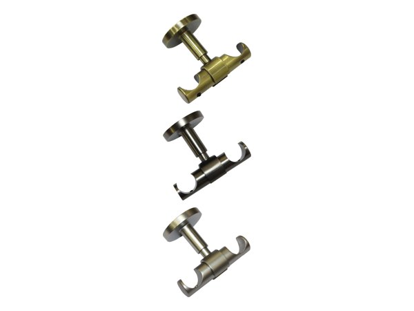 Deckenträger Europa 1-Lauf oder 2-Lauf für Ø 19 mm in Messing-Antik, Silber-Antik, Bronze und Silber-Satin