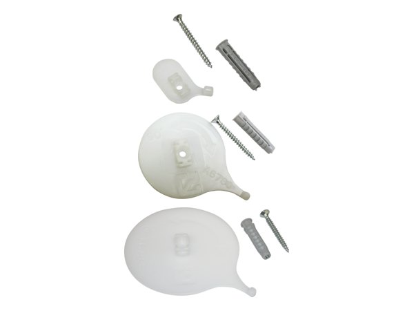 Deckenträger für Alu-Vorhangschiene 7 mm in Weiß