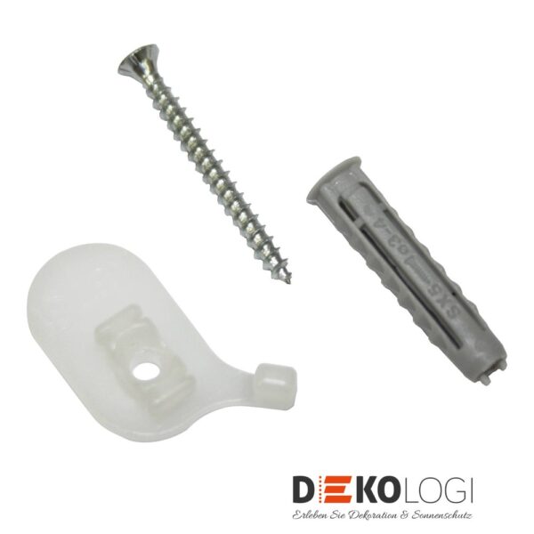 Deckenträger für Alu-Vorhangschiene 7 mm – Weiß 1-Lauf