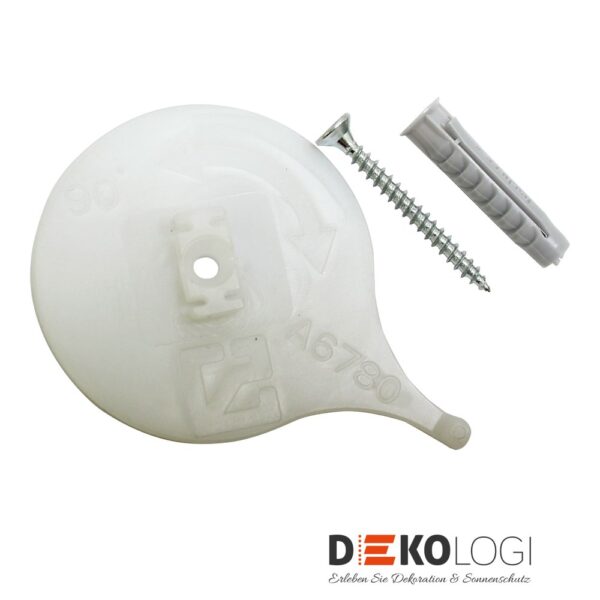 Deckenträger für Alu-Vorhangschiene 7 mm – Weiß 2-Lauf