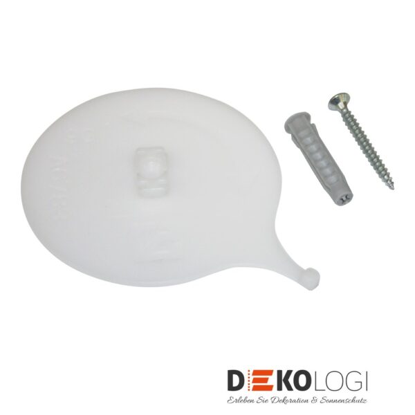 Deckenträger für Alu-Vorhangschiene 7 mm – Weiß 3-Lauf