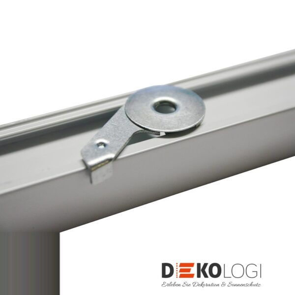 Deckenträger für Aluminium-Vorhangschiene Luna 1-Lauf – Silber