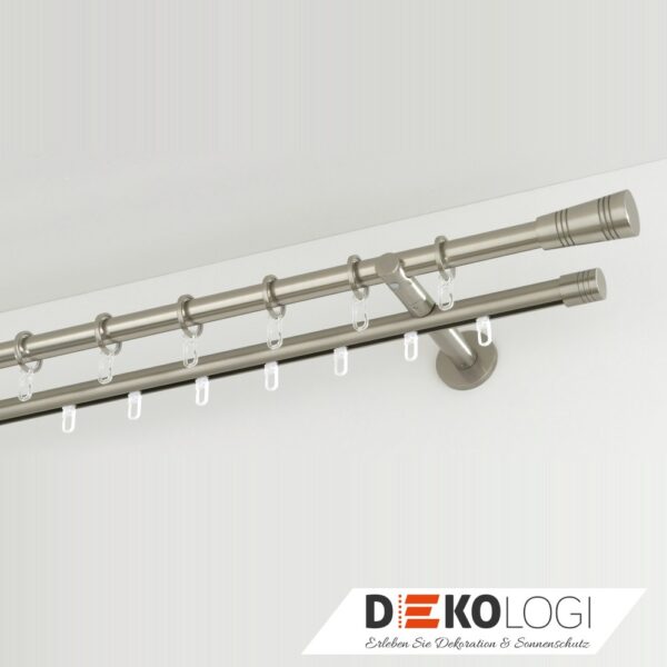 Doppel-Kombiträger Chicago für Ø 20 mm – Edelstahl-Optik