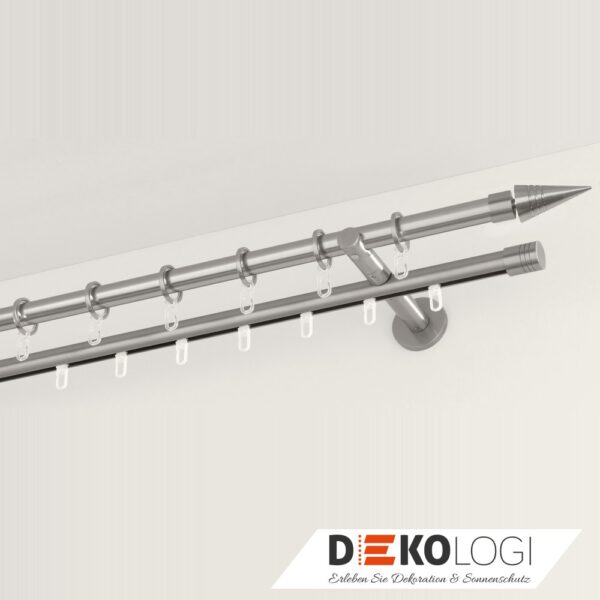 Doppel-Kombiträger Chicago für Ø 20 mm – Edelstahl-Optik