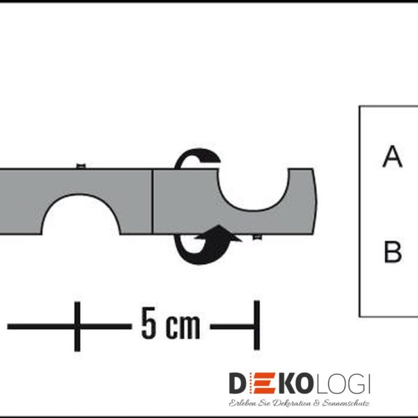 Doppel-Kombiträger Memphis für Ø 16 mm – Edelstahl-Optik