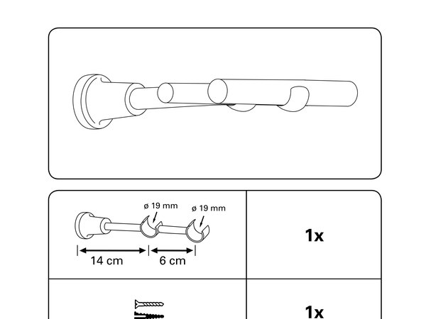 Doppelträger Europa offen für Ø 19 mm Montage