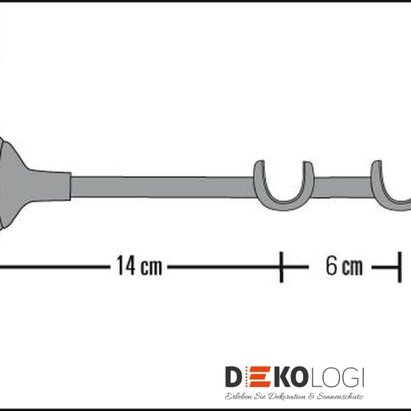 Doppelträger Europa offen für Ø 19 mm – Silber-Satin