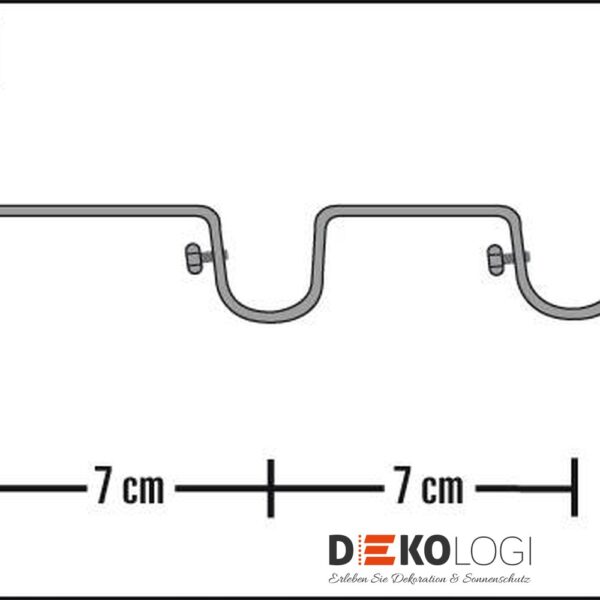 Doppelträger Memphis für Ø 16 mm – Edelstahl-Optik