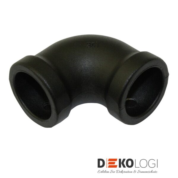 Eckstück Industrial Home für Ø 25 mm – Schwarz