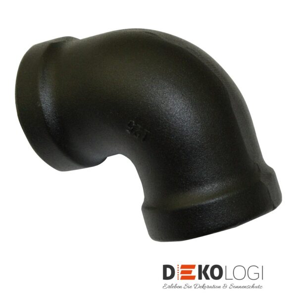 Eckstück Industrial Home für Ø 25 mm – Schwarz