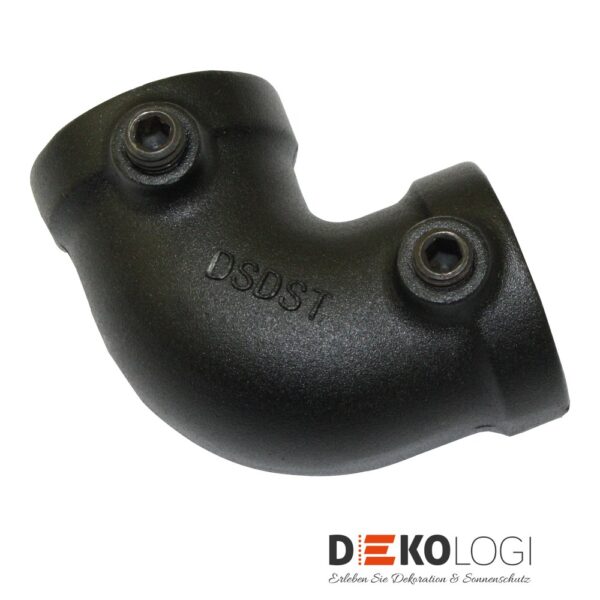 Eckstück Industrial Home für Ø 25 mm – Schwarz