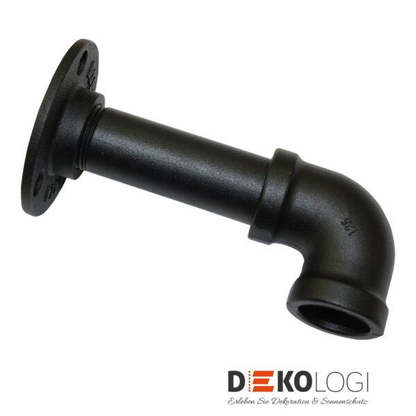 Eckstück Industrial Home für Ø 25 mm – Schwarz