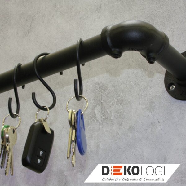 Eckstück Industrial Home für Ø 25 mm – Schwarz