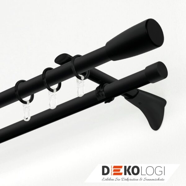 Endkappe Chicago für Ø 20 mm – Schwarz-Matt