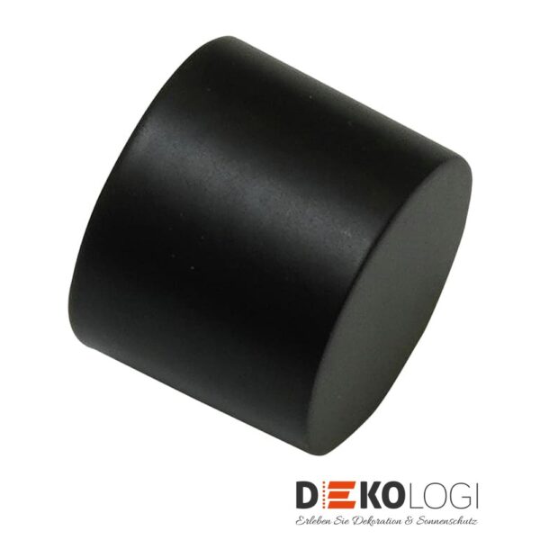 Endkappe Denver für Ø 25 mm – Schwarz-Matt