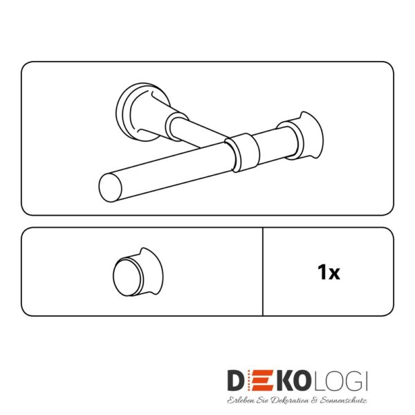 Endkappe Europa für Ø 19 mm – Bronze