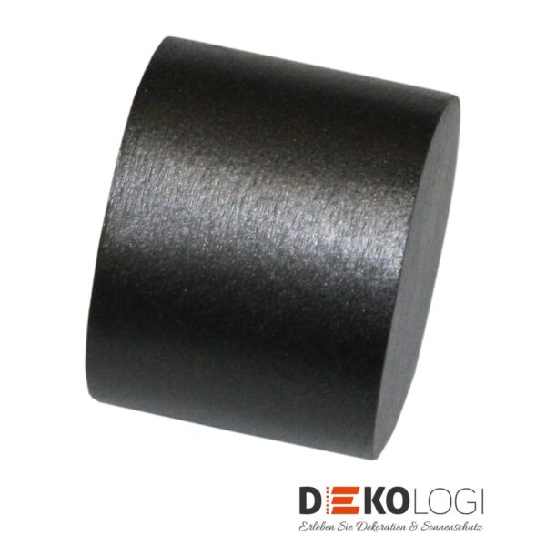 Endkappe Sol für Ø 16/19 mm – Schwarz-Nickel