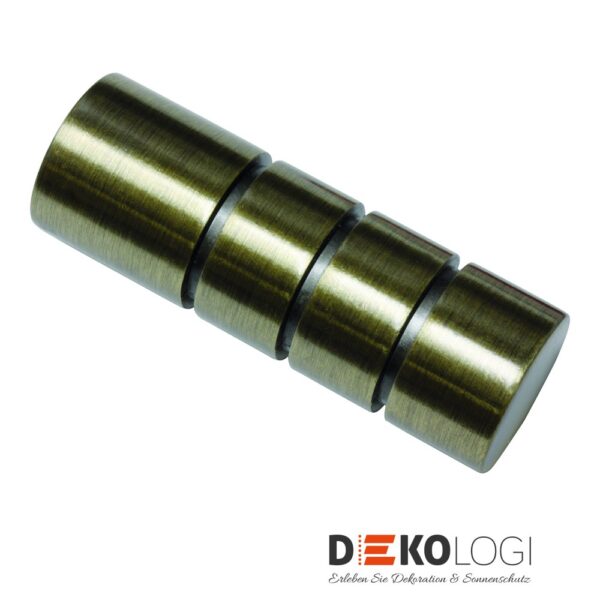 Endknopf Andra für Ø 19 mm – Messing-Antik