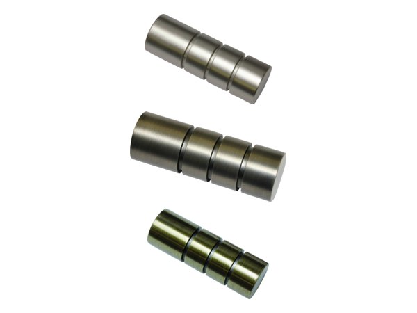 Endknopf Andra für Ø 19 mm in Silber-Satin, Silber-Antik, Messing-Antik und Bronze