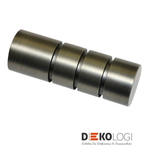 Endknopf Andra für Ø 19 mm – Silber-Antik