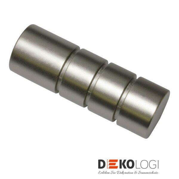 Endknopf Andra für Ø 19 mm – Silber-Satin