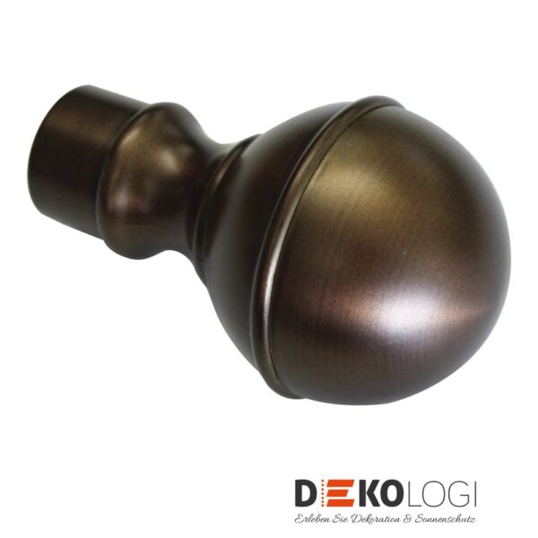 Endknopf Geo für Ø 19 mm – Bronze
