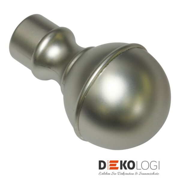 Endknopf Geo für Ø 19 mm – Silber-Satin