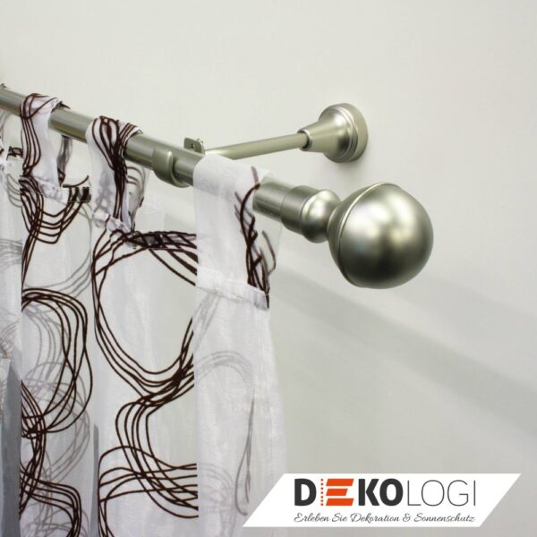 Endknopf Geo für Ø 19 mm – Silber-Satin