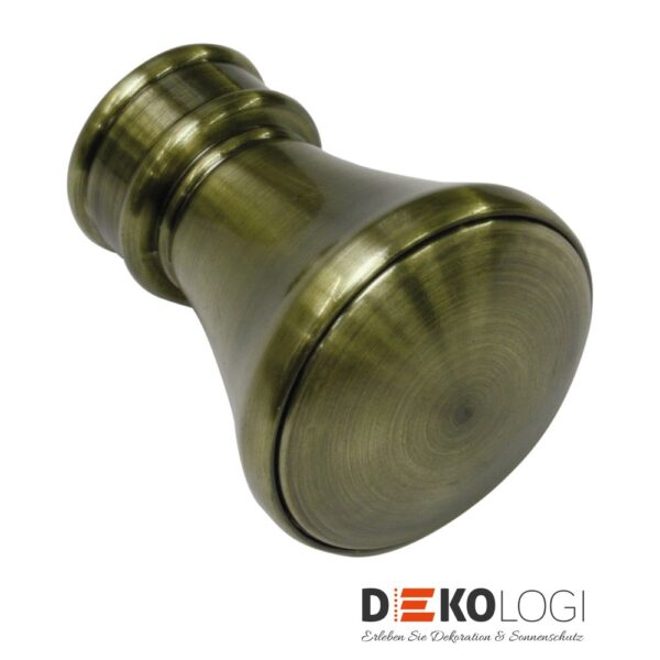 Endknopf Lago für Ø 19 mm – Messing-Antik