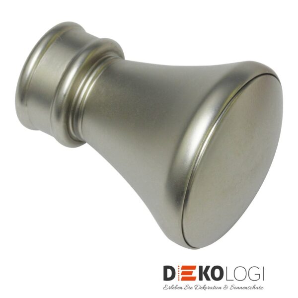 Endknopf Lago für Ø 19 mm – Silber-Satin